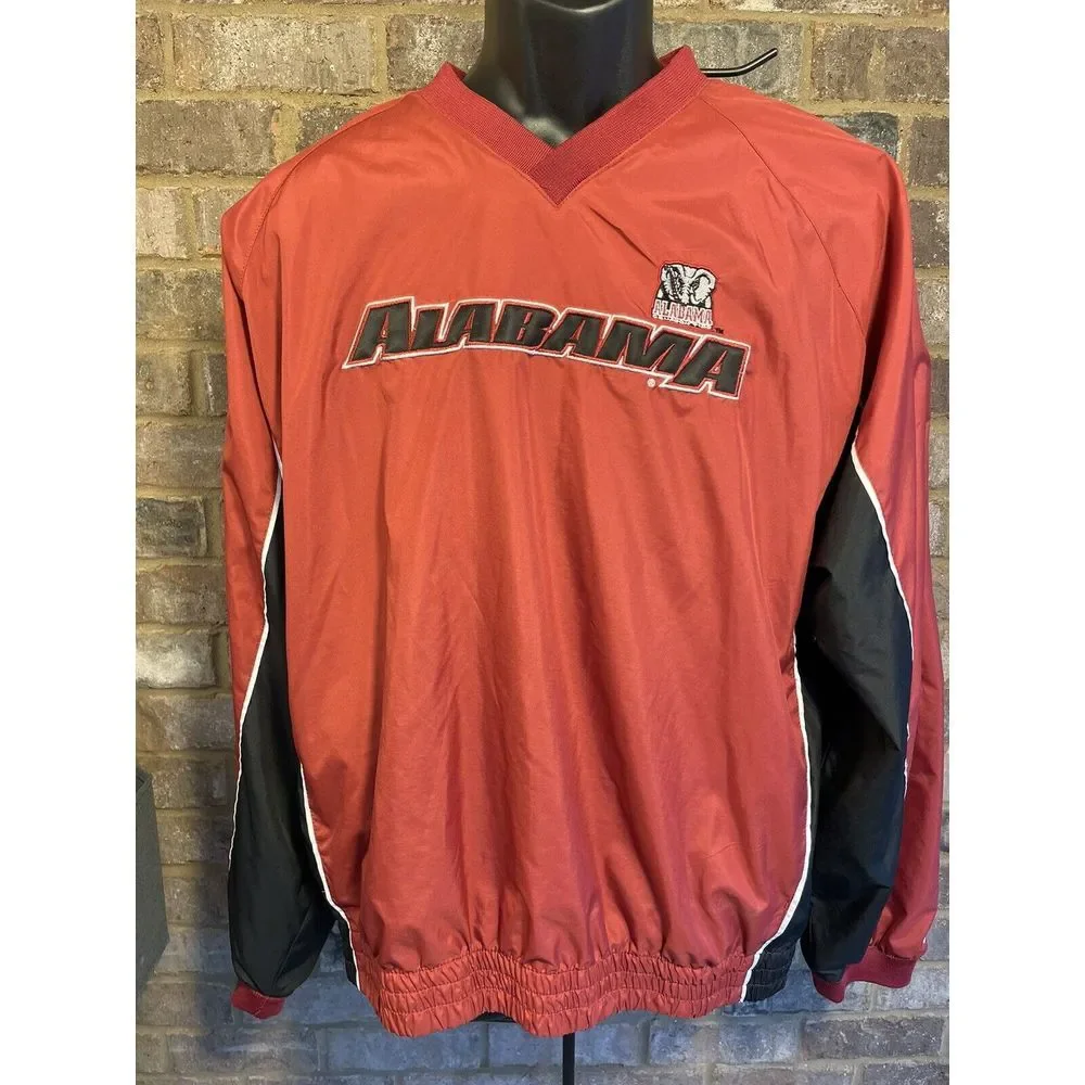 Vintage Alabama‎ Crimson Tide Lined Pullover Starter Pullover Windbreaker Zip